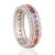 Not Yet Made - Made To Order 2.53 Ct Geometric Multi Sapphire & Diamond Three Row Eternity Band Ring, Size 7 For Sale - Image 5 of 14