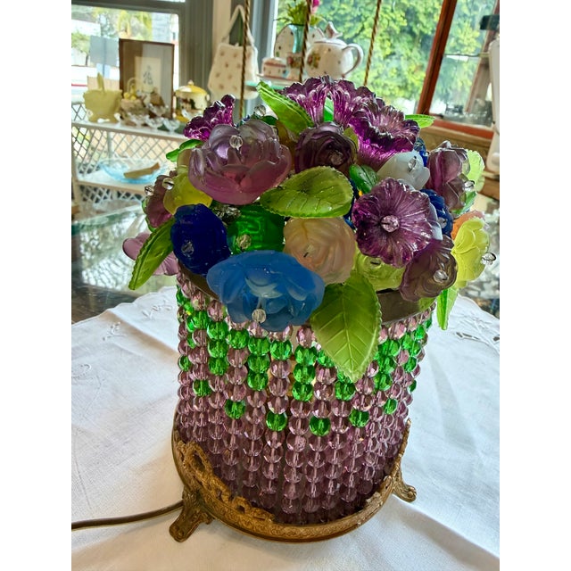 Antique Czech Bride Basket Lamp For Sale - Image 12 of 16