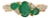 14k Gold 1.09ct Natural Oval Emerald & Diamond Cluster Ring Size 8 For Sale