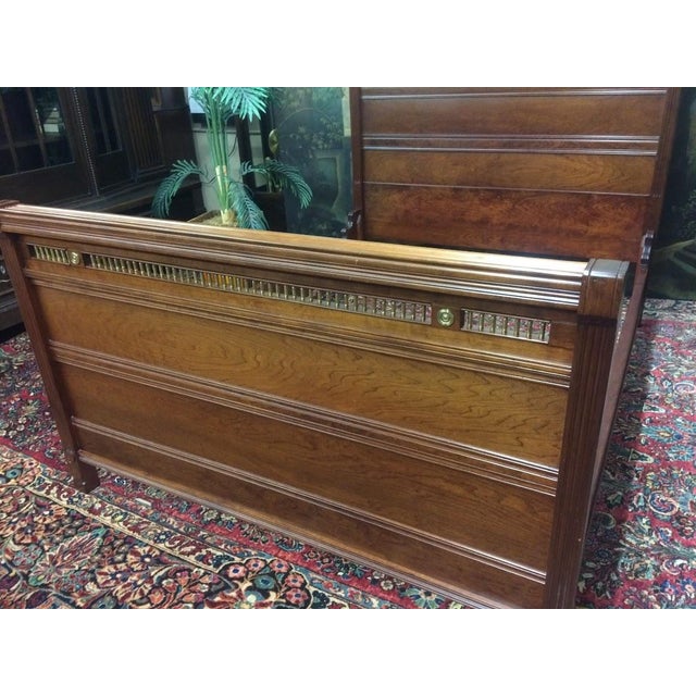 Late 19th Century Antique Walnut Bed, Victorian Bedframe For Sale - Image 5 of 5