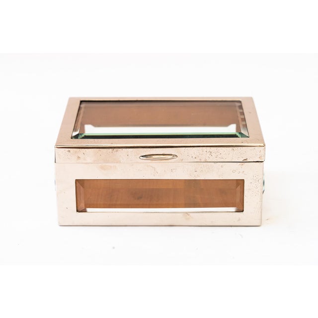 Nickel-Plated, Wood and Cut Glass Box, Vienna, 1920 For Sale - Image 15 of 15