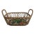 Vintage Woven Basket With Vegetable Motif For Sale