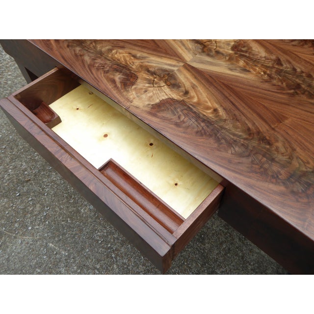 2020s Modern Bespoke Walnut Desk = Sensational For Sale - Image 5 of 9