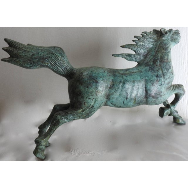 Midcentury Bronze Running Horse Statue For Sale In Nashville - Image 6 of 9