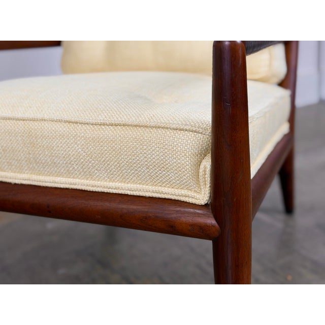 1950s Pair WWZ Chairs by t.h. Robsjohn-Gibbings for Widdicomb - Mid-Century Walnut Lounge Chairs For Sale In Atlanta - Image 6 of 12