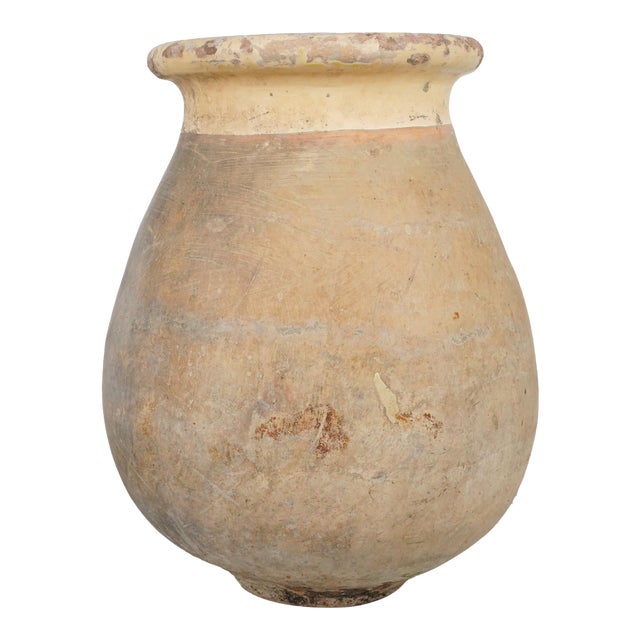 19th Century French Terra Cotta Biot Olive Jar 25 X 19.75 In. For Sale