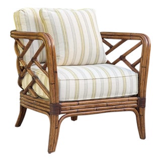 Tommy Bahama Island Estate Faux Bamboo Club Chair For Sale