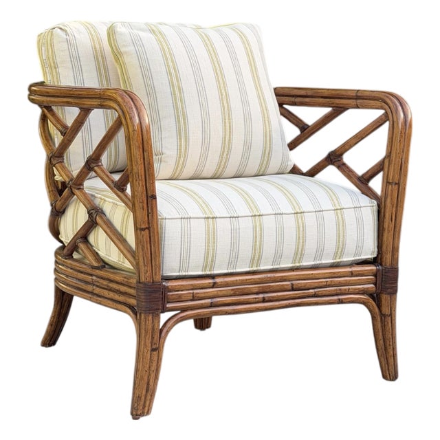 Tommy Bahama Island Estate Faux Bamboo Club Chair For Sale