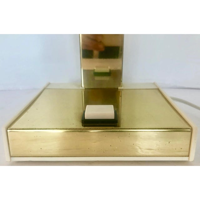 1970's Gold & White Desk Lamp For Sale - Image 4 of 12