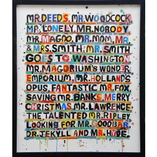 "Mr. Movies" Original Contemporary Collage/Painting by Brian McDonald For Sale