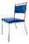 Vintage Bright Blue and Steel Modern Side Chair For Sale