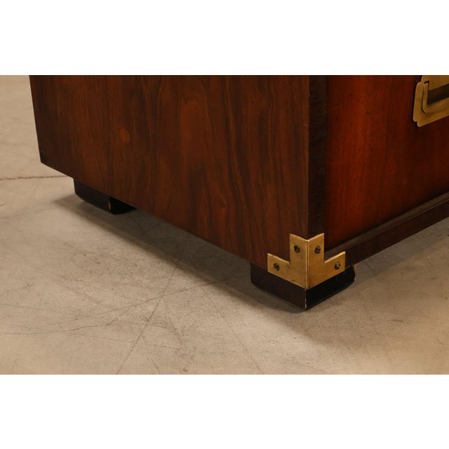 Lane Campaign Style Walnut Chest Of Drawers For Sale - Image 18 of 18