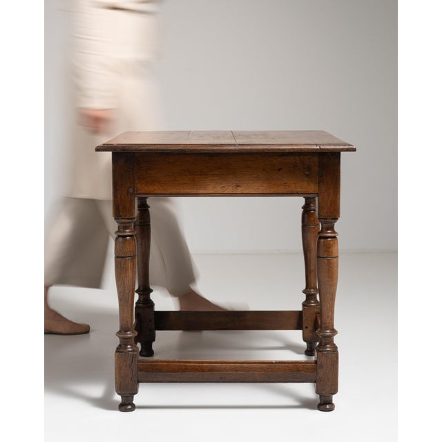 French Provincial Early 20th Century French Oak Side Table For Sale - Image 3 of 12