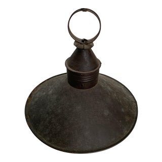 Scofield Aged Tin Edison Style Pendant Light For Sale