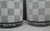 Vintage Signed Georges Briard Frosted Checkers MCM Lowball Glasses - Set of 2 A wonderful pair of Mid-Century Modern, Op...