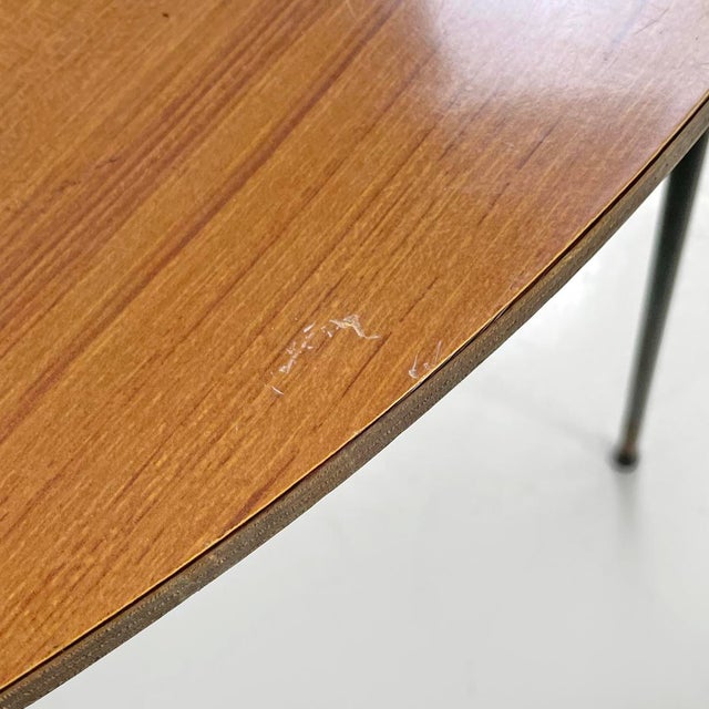 Mid-Century Modern Italian Chairs in Brown Formica and Black Metal, 1960s, Set of 6 For Sale - Image 17 of 18