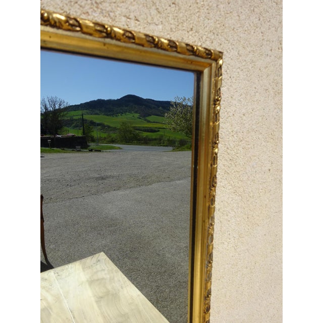 Wood and Gilded Stucco Mirror, 1950s For Sale - Image 13 of 14