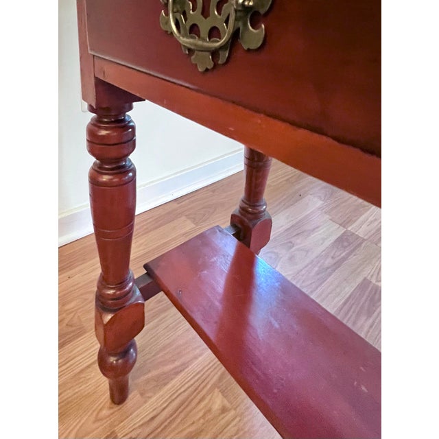 Antique English Pine Washstand With Tile Back For Sale - Image 10 of 11