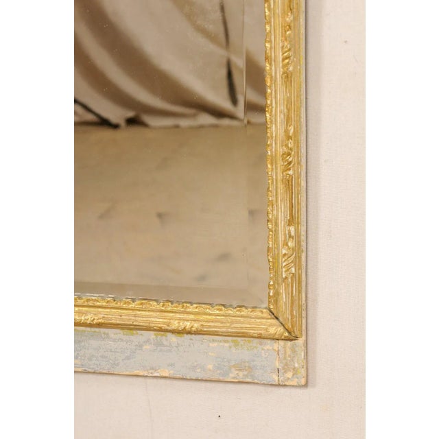 19th Century French Carved & Painted Mirror 19th Century For Sale - Image 5 of 11
