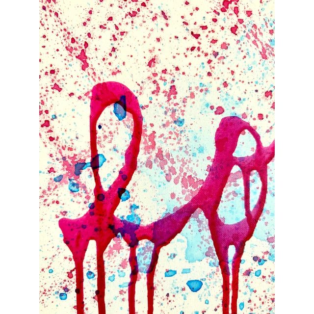 2020s Original “Love” Drip Pop Art Painting by Arlene Carr For Sale - Image 5 of 6