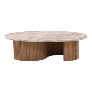 Onda Sculptural Marble Coffee Table For Sale