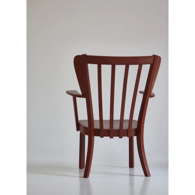 Danish Canada Armchairs in Stained Beech by Fritz Hansen, 1940s, Set of 2 For Sale - Image 9 of 18