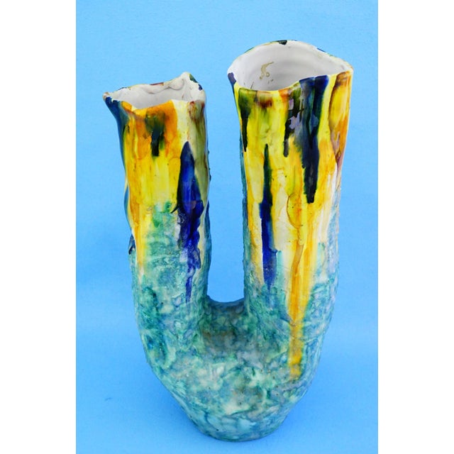 20th Century Ceramic Vase by G EC Amalfi, Gestione Esercizio Ceramiche attributed to Gambone, 1950s For Sale - Image 13 of 18
