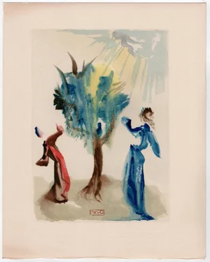 Salvador Dali, The Tree of Punishment, 1964, Original Woodcut