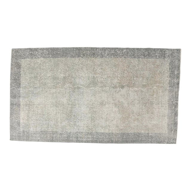 Mid 20th Century Gray Oushak Home Living Rug For Sale