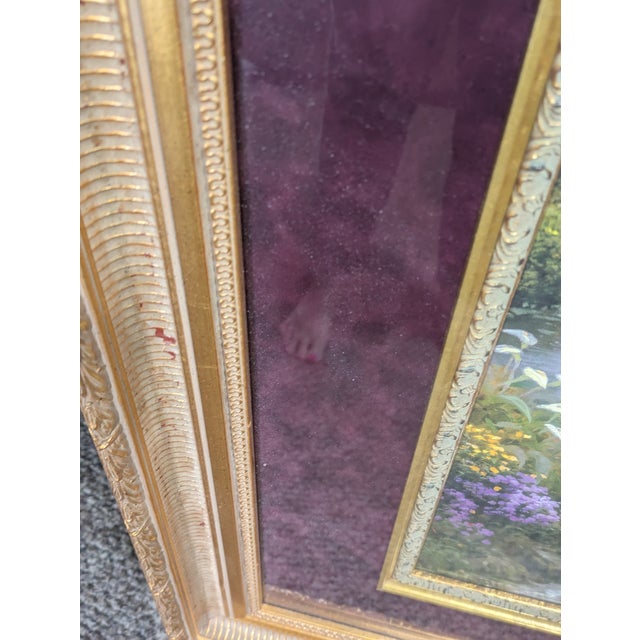 1990s Limited Edition Offset Lithograph of the Garden of Prayer by Thomas Kinkade. Framed Print Number 2838 For Sale - Image 4 of 12