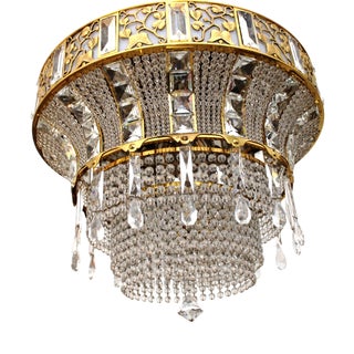 Chandelier by Josef Hoffmann for the Art Exhibition in Cologne / Lobmeyr, 1914 / 1970s For Sale