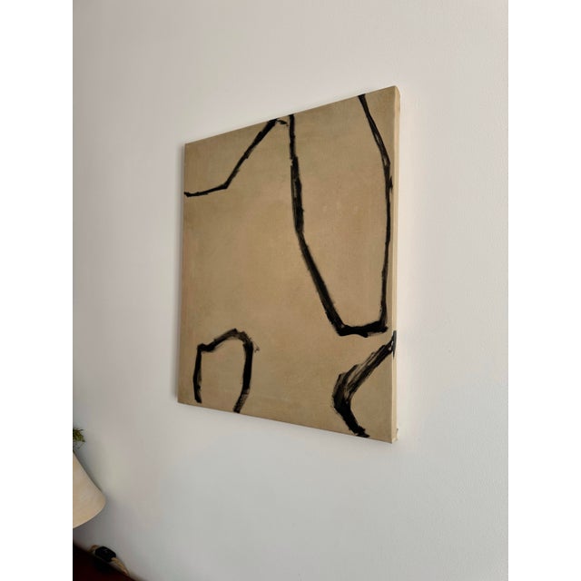 Add a touch of modern sophistication to your home with this original abstract oil painting Tina Shenk. Featuring bold...