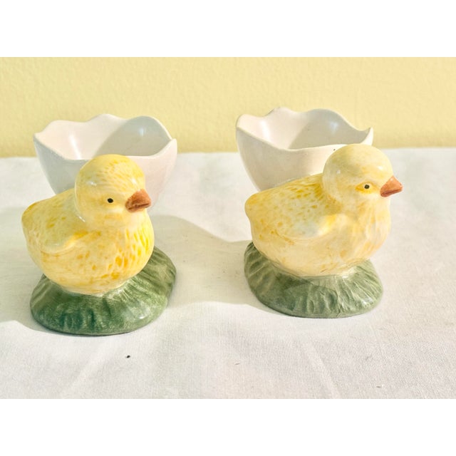 Bordallo Pinheiro Pair of Bordallo Pinheiro Egg Holders For Sale - Image 4 of 10