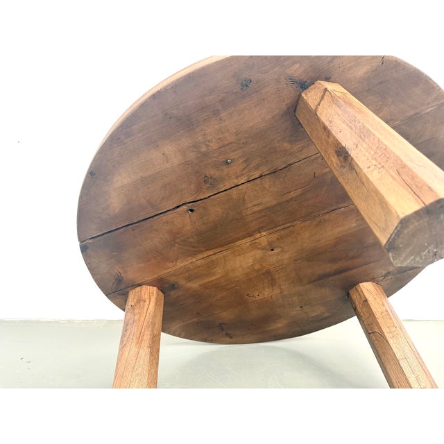 Round Coffee Table in Oak with Octagonal Legs, France, 1950s For Sale - Image 11 of 18