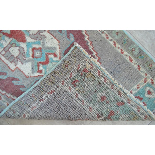1970s Vintage Hand Knotted Small Rug For Sale - Image 4 of 5