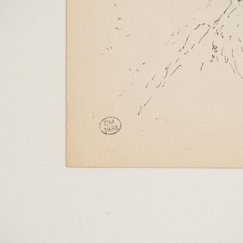 Black Dora Maar, Pointillist Composition, 1960s, Ink on Paper, Framed For Sale - Image 8 of 13