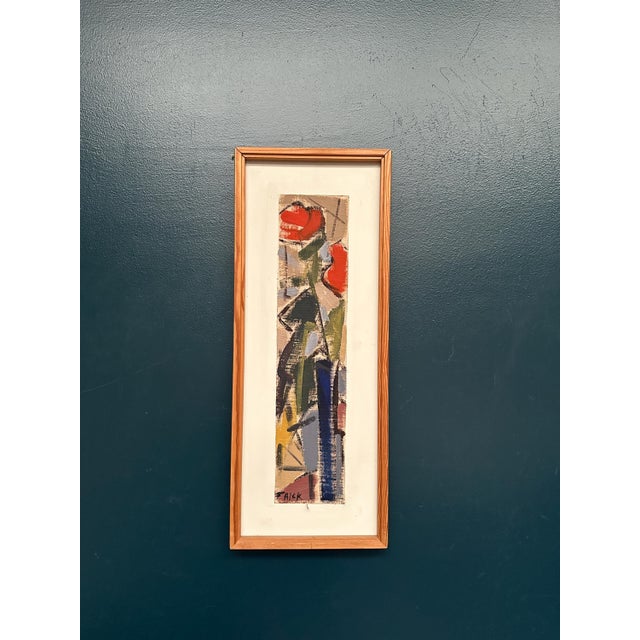 Gösta Falck, Blossoms, 1960s, Oil Painting on Panel, Framed For Sale - Image 11 of 11