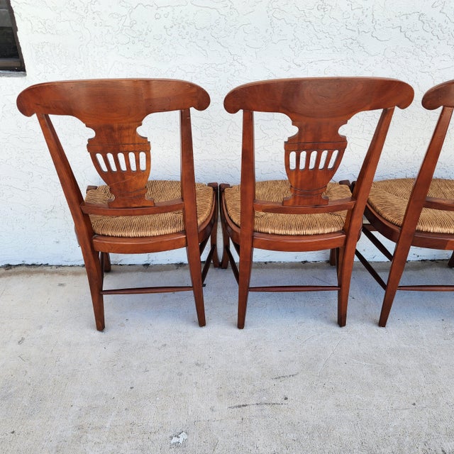 Wood French Country Dining Chairs by Hickory Chair Co Set of 4 For Sale - Image 7 of 17