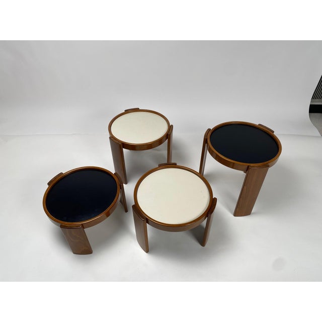 Wood Model 780 Coffee Tables by Gianfranco Frattini for Cassina, Italy, 1960s, Set of 4 For Sale - Image 7 of 15