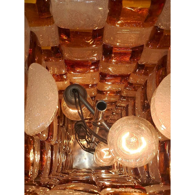 Floor Lamp in Amber and Crystal Pulegoso Glass by Poliarte, Italy, 1970s For Sale - Image 11 of 14