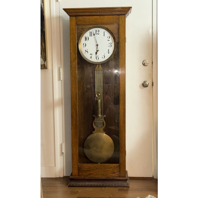 Brown Bawo & Dotter, New York, Antique Jeweler’s Regulator Clock For Sale - Image 8 of 13