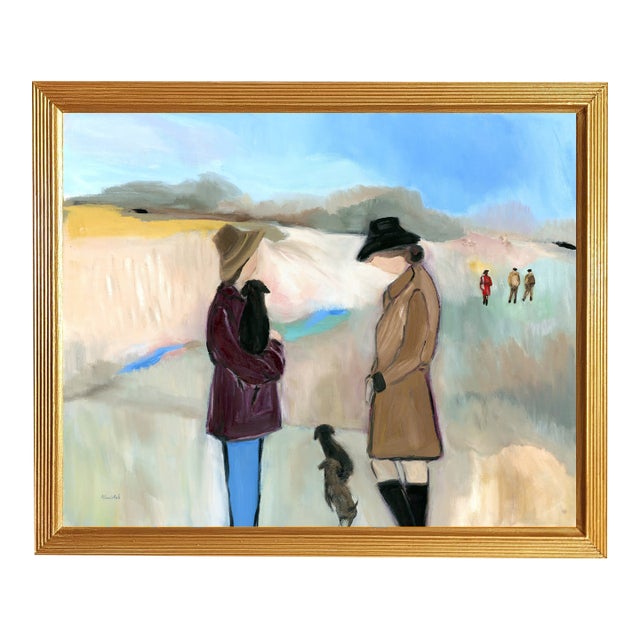 Valley Walk, Modern Figurative Landscape Oil Painting by Alexandra Swistak For Sale