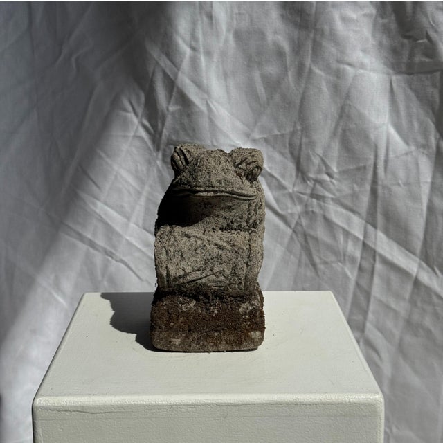 Stone Small Balinese Limestone Frog Sculpture, 2000s For Sale - Image 7 of 18
