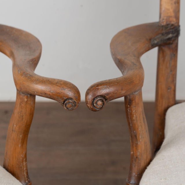 Pair, 18th Century Swedish Baroque Armchairs For Sale - Image 11 of 16