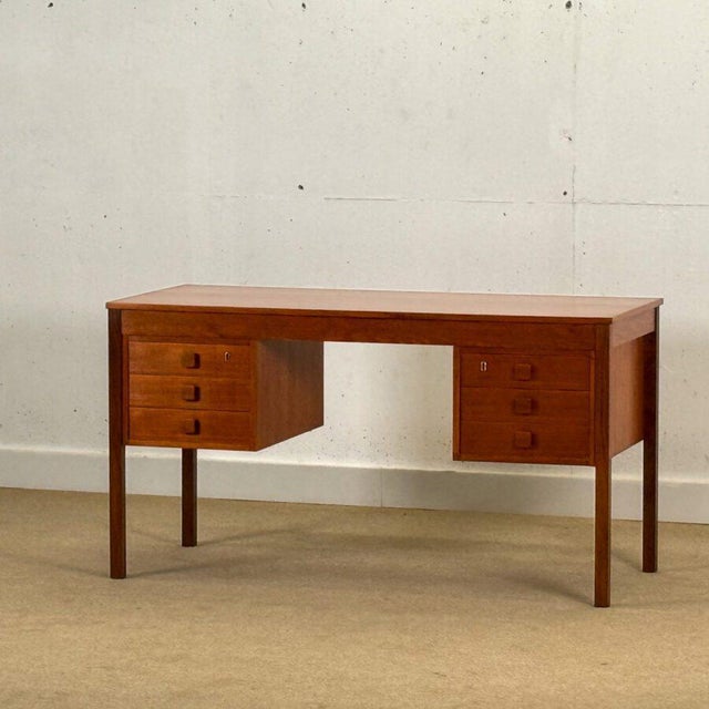 Mid-Century Modern Danish Teak Desk from Dominos Møbler, Denmark, 1960s For Sale - Image 15 of 16
