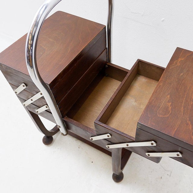 Art Deco Sewing Box from Trock, 1930s For Sale - Image 4 of 13