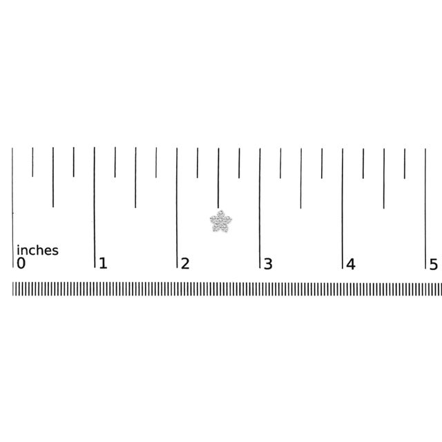 Early 21st Century 10K White Gold 1/2 Cttw Lab Grown Diamond Star Stud Earrings For Sale - Image 5 of 5