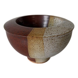 Ted Randall (Alfred, Ny, 1914–1985) Organic Studio Pottery Pedestal Vessel For Sale