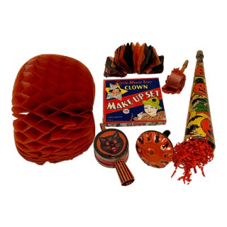 Vintage 1930s Halloween Noisemakers and Decor For Sale