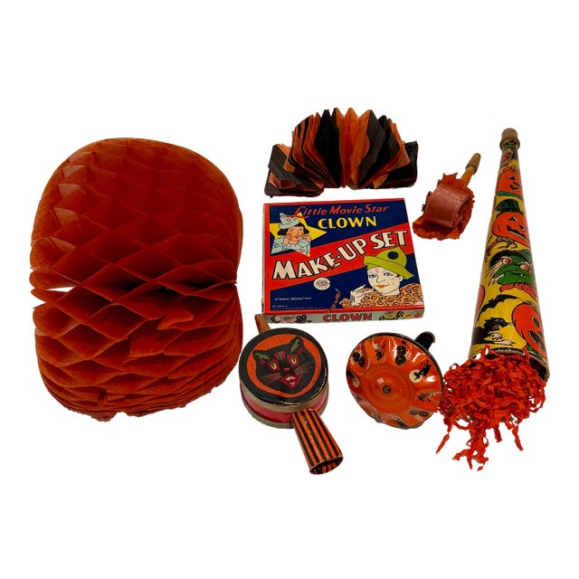 Vintage 1930s Halloween Noisemakers and Decor For Sale